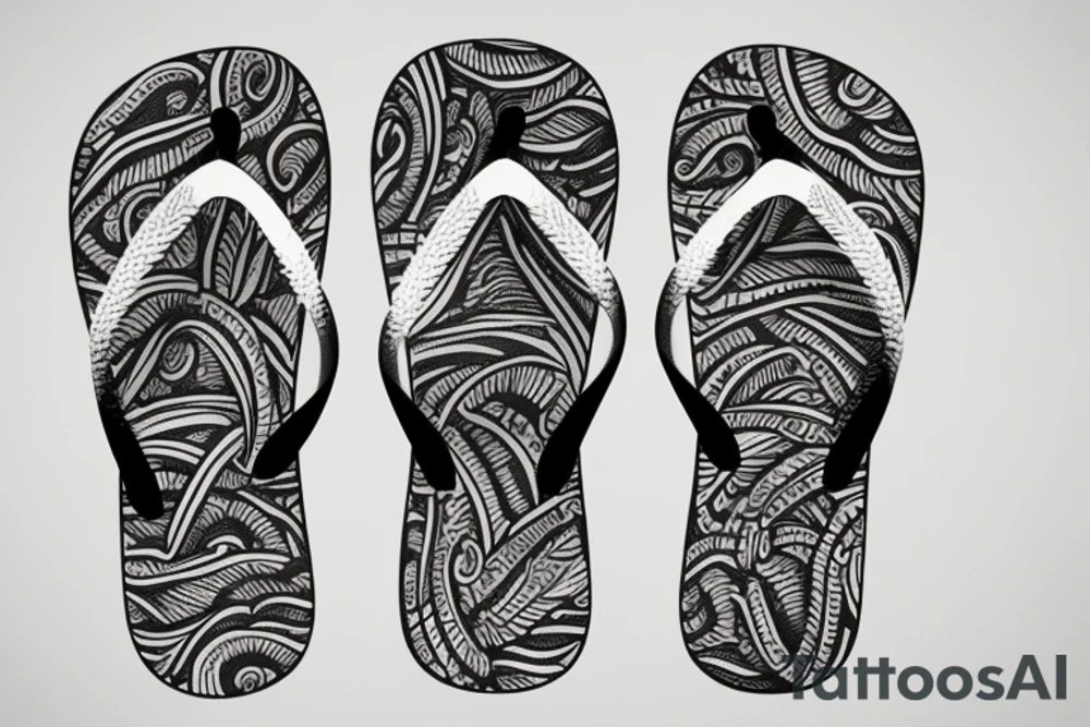 brazilian flip flop tattoo in the sand tattoo idea