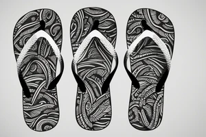 brazilian flip flop tattoo in the sand tattoo idea