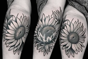 blue monarch butterfly landing near a sunflower located on a man's inner forearm. + more masculine + colored sunflower with black and white butterfly
More ideas tattoo idea