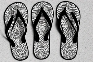 brazilian flip flop tattoo in the sand tattoo idea