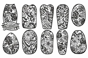 cute mini pattern vase tattoo tattoo idea