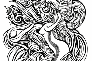 mystical mermaid tattoo tattoo idea