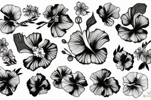 hibiscus flower tattoo idea