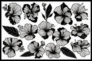 hibiscus flower tattoo idea