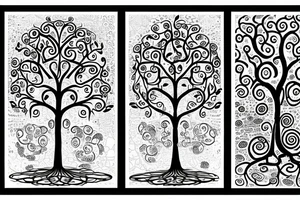 tree of life with spirals and turtle in the roots tattoo idea