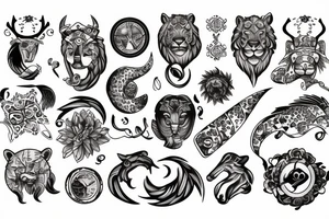 Leo zodiac sign tattoo idea