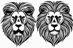 Lion face tattoo idea