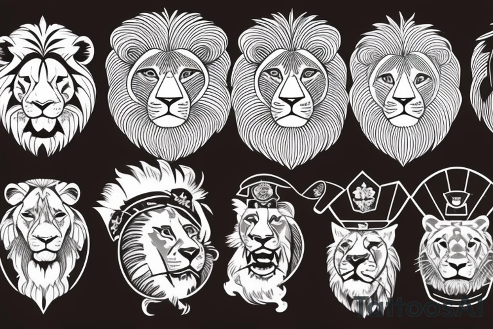 Lion face tattoo idea