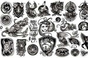 All zodiac symbols tattoo idea
