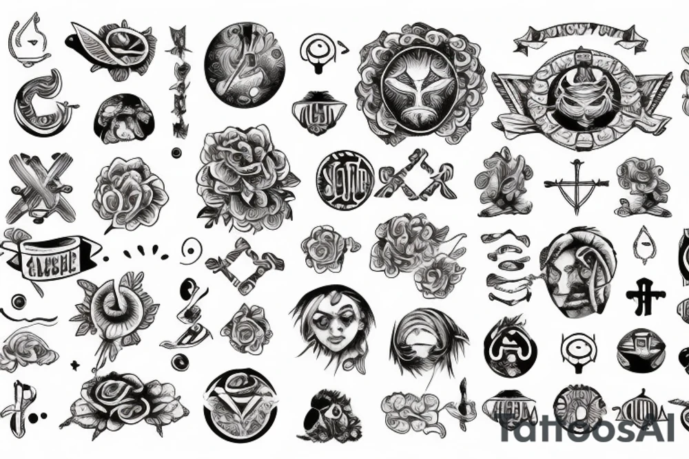 All zodiac symbols tattoo idea