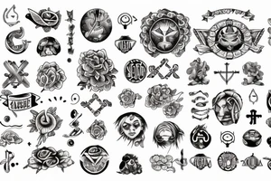 All zodiac symbols tattoo idea