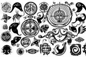 All zodiac symbols tattoo idea