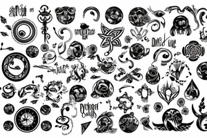All zodiac symbols tattoo idea