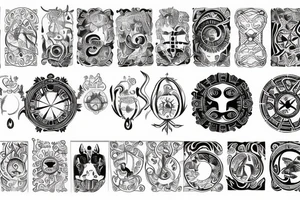 All zodiac symbols tattoo idea