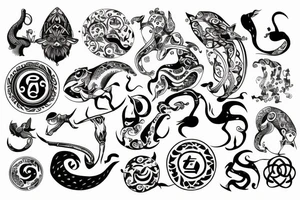 All zodiac symbols tattoo idea