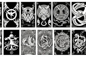 All zodiac symbols tattoo idea