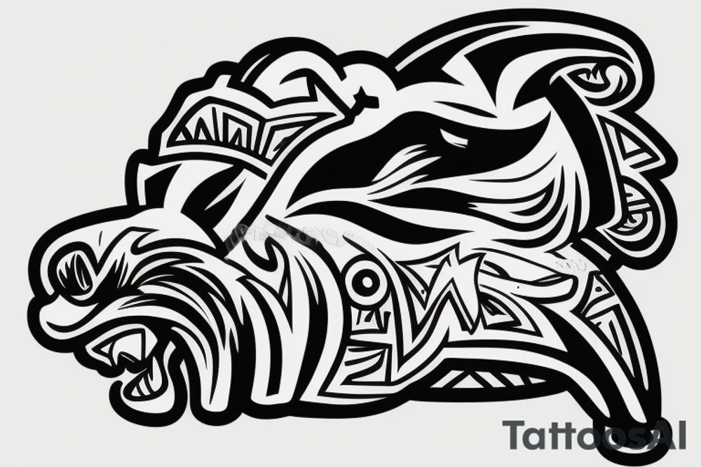 An angry Maltese dog riding on top of 
an auto racing helmet. tattoo idea