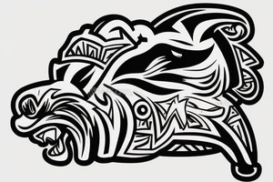 An angry Maltese dog riding on top of 
an auto racing helmet. tattoo idea