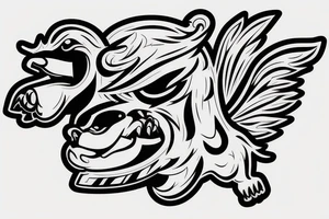 An angry Maltese dog riding on top of 
an auto racing helmet. tattoo idea