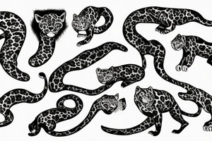 Jaguar with fire tattoo idea