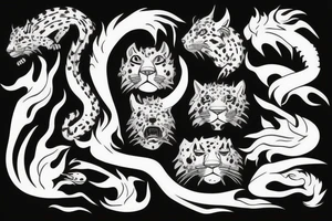 Jaguar with fire tattoo idea