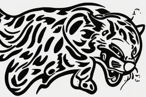Jaguar with fire tattoo idea