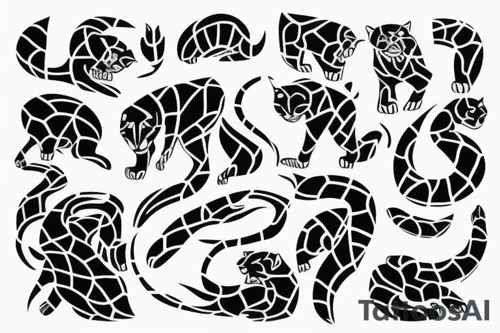 Jaguar with fire tattoo idea