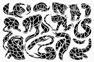 Jaguar with fire tattoo idea