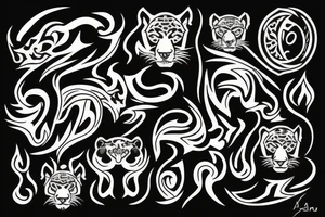 Jaguar with fire tattoo idea