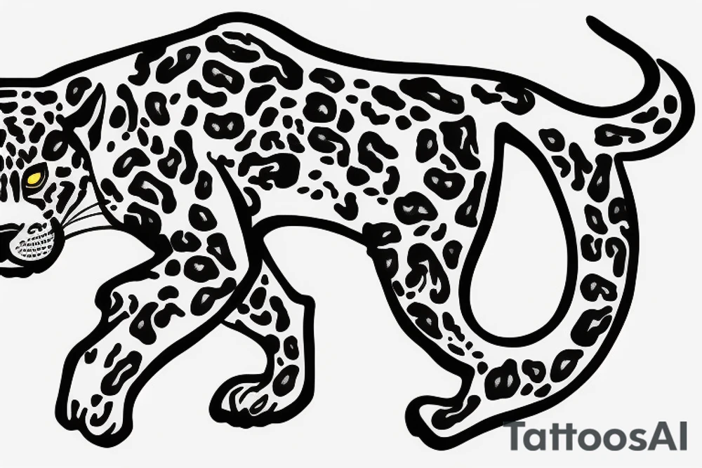 Jaguar with fire tattoo idea