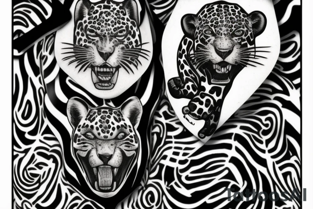 Jaguar on fire tattoo idea