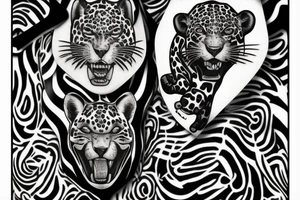 Jaguar on fire tattoo idea