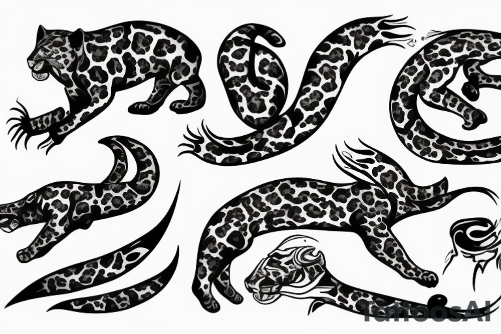 Jaguar with fire tattoo idea