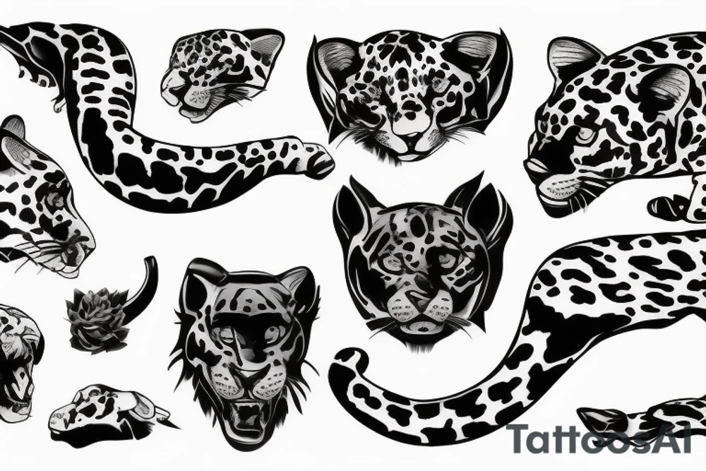 Jaguar with fire tattoo idea