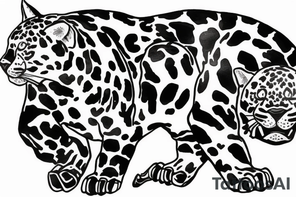 Jaguar with fire tattoo idea