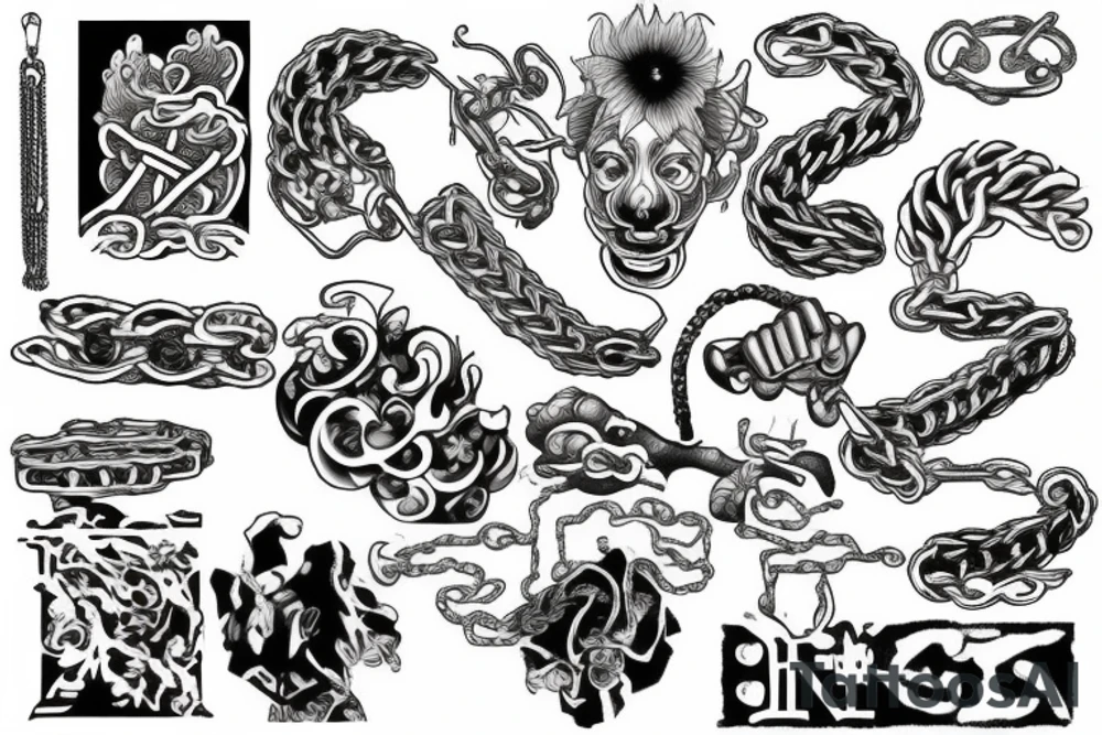 fire chain tattoo idea