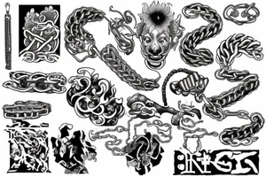 fire chain tattoo idea