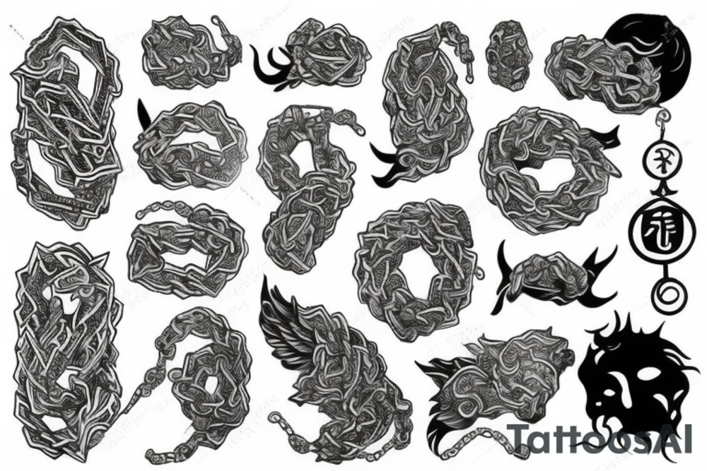 fire chain tattoo idea
