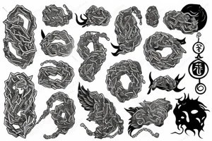 fire chain tattoo idea