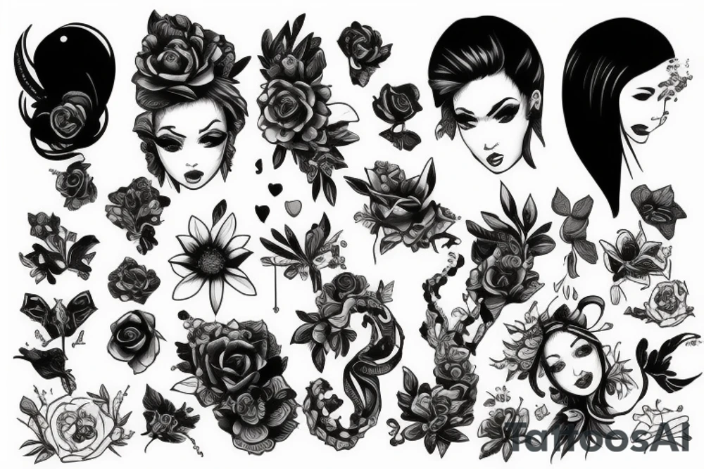 girl in full tattoo idea