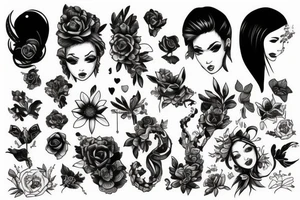 girl in full tattoo idea
