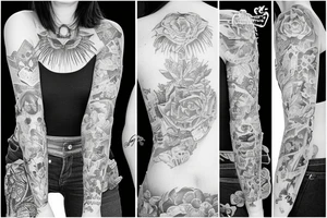girl in full tattoo idea