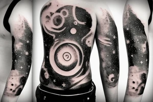 Lighthouse with galaxy tattoo idea
