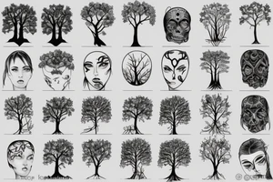 Trees with Reyna, Isla and Euan with roots tattoo idea