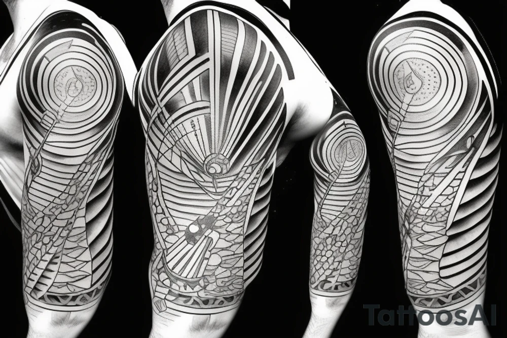 Lighthouse in outer space tattoo idea