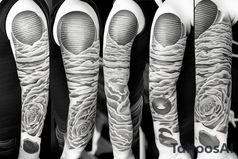 Lighthouse in outer space tattoo idea