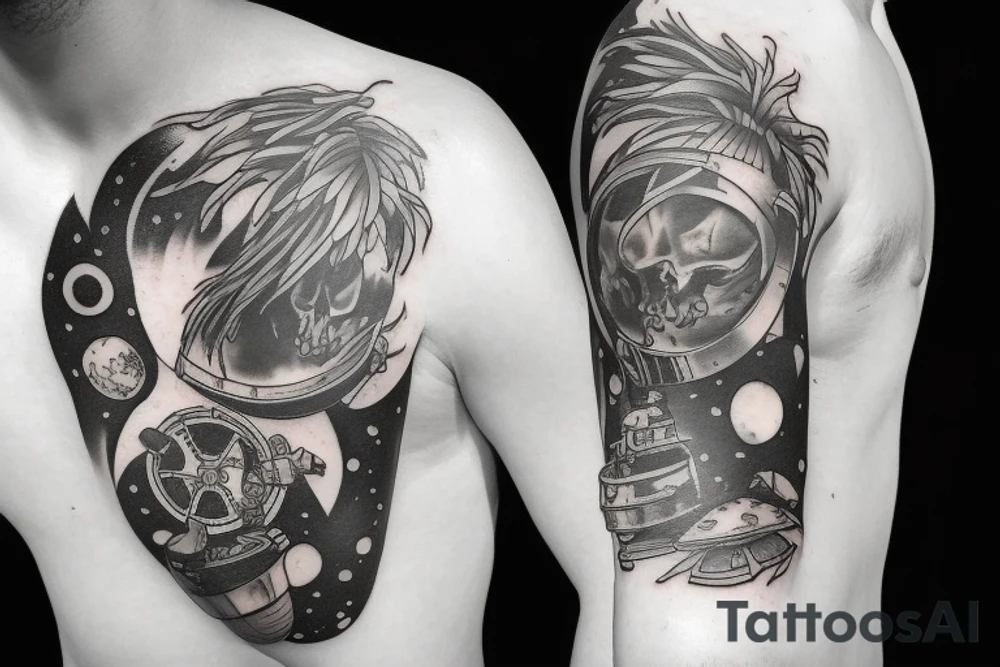 Outer space giants tattoo idea