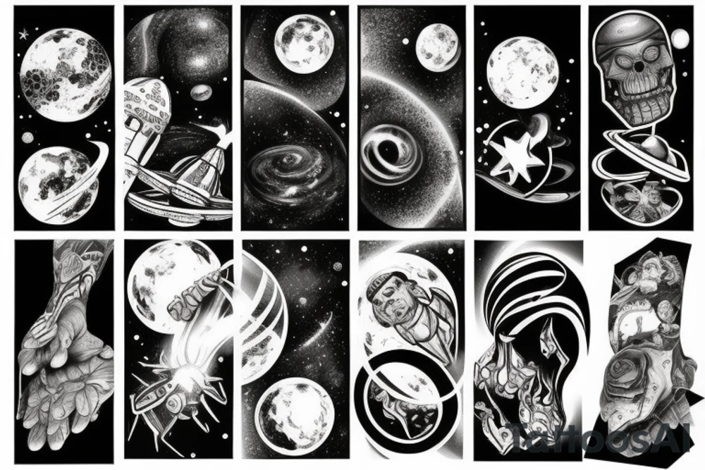 Outer space giants tattoo idea