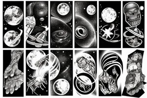 Outer space giants tattoo idea