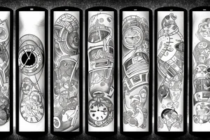 Clock outer space tattoo idea